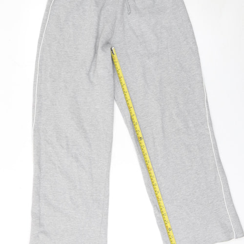 Jac Womenswear Women's Grey Cotton Blend Relaxed Fit Sweatpants Lounge 14/16