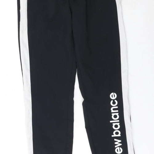 New Balance Men's Black Jogger Trousers S Elastic Waist Logo Sportswear