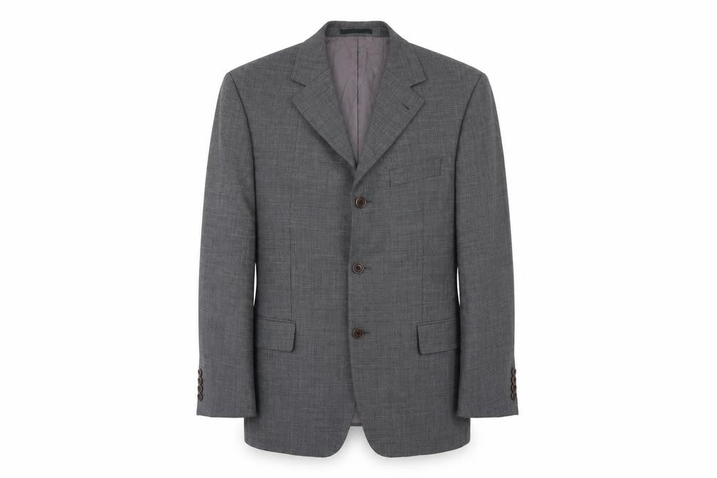 Hugo Boss Men's Grey Wool Blazer Jacket 40R Classic Notch Lapel