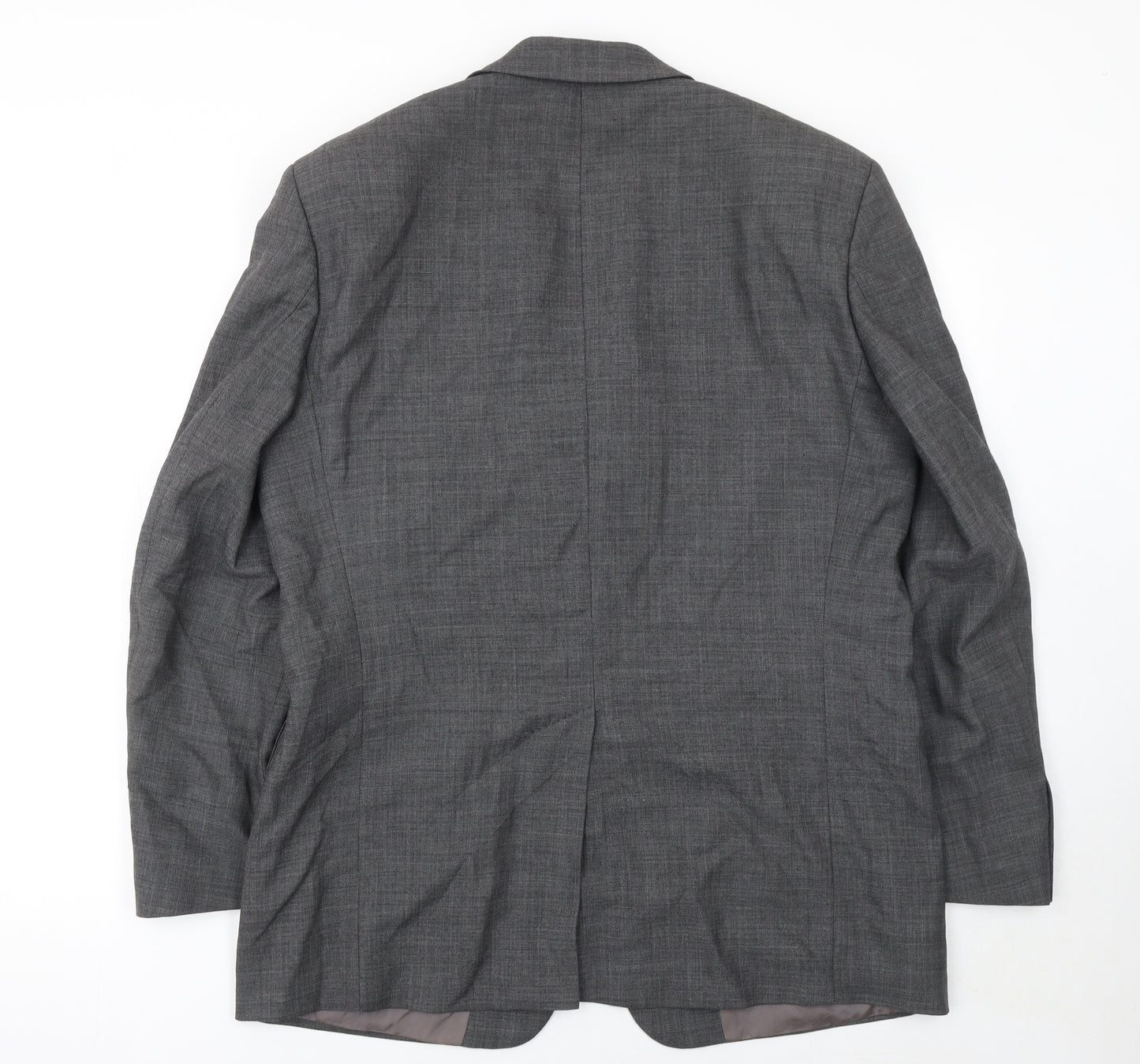 Hugo Boss Men's Grey Wool Blazer Jacket 40R Classic Notch Lapel