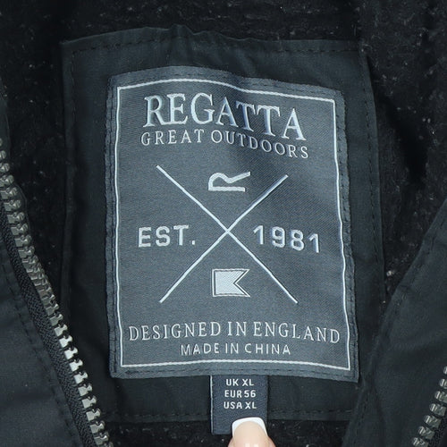Regatta Men's Black XL Waterproof Hooded Parka Jacket