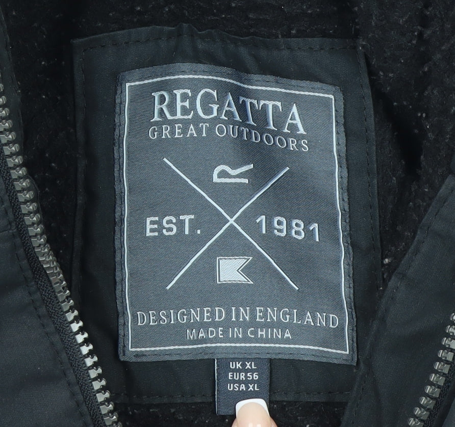 Regatta Men's Black XL Waterproof Hooded Parka Jacket