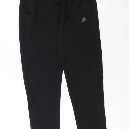 Adidas Boys Black Jogger Trousers 10 Years Elastic Waist Sports Pants