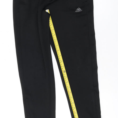 Adidas Boys Black Jogger Trousers 10 Years Elastic Waist Sports Pants