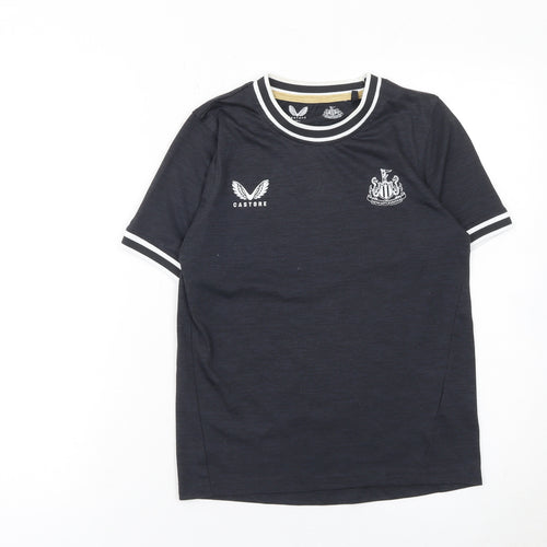 Castore Boys Black Newcastle United Short Sleeve T-Shirt M