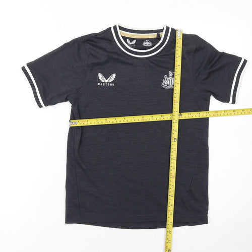 Castore Boys Black Newcastle United Short Sleeve T-Shirt M