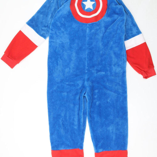 Primark Men Blue Red Marvel Captain America Fleece Onesie XS-S