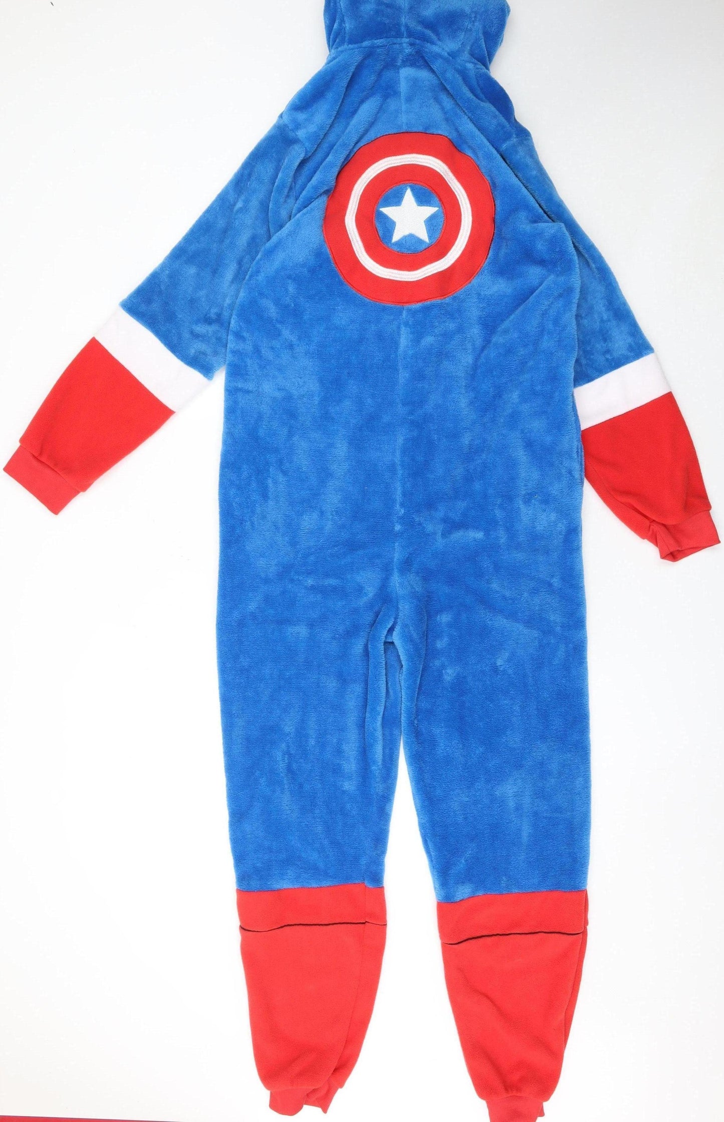 Primark Men Blue Red Marvel Captain America Fleece Onesie XS-S