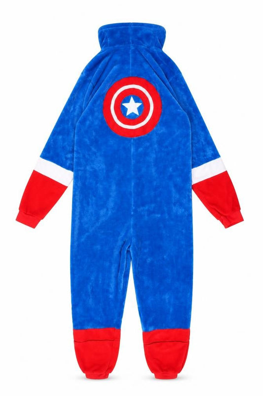 Primark Men Blue Red Marvel Captain America Fleece Onesie XS-S