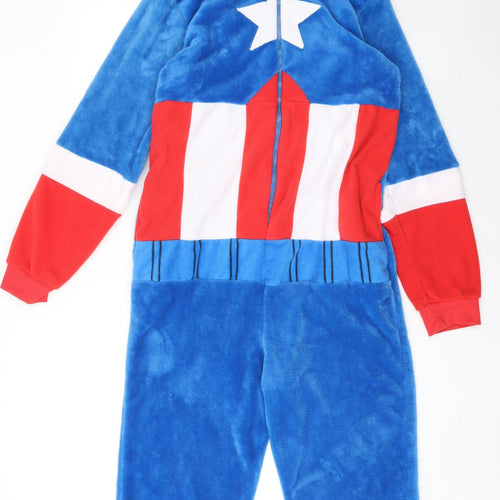 Primark Men Blue Red Marvel Captain America Fleece Onesie XS-S