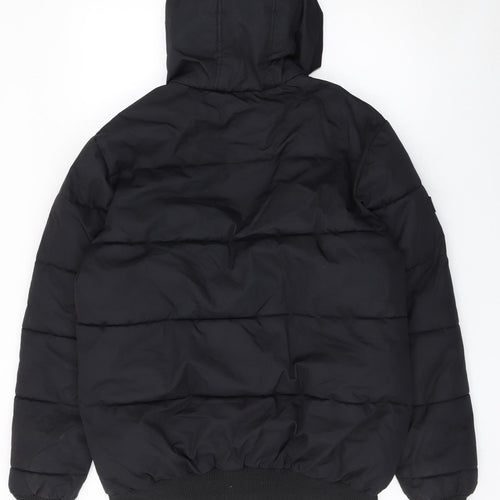 Cropp Men’s Black Puffer Hooded Winter Jacket Size M