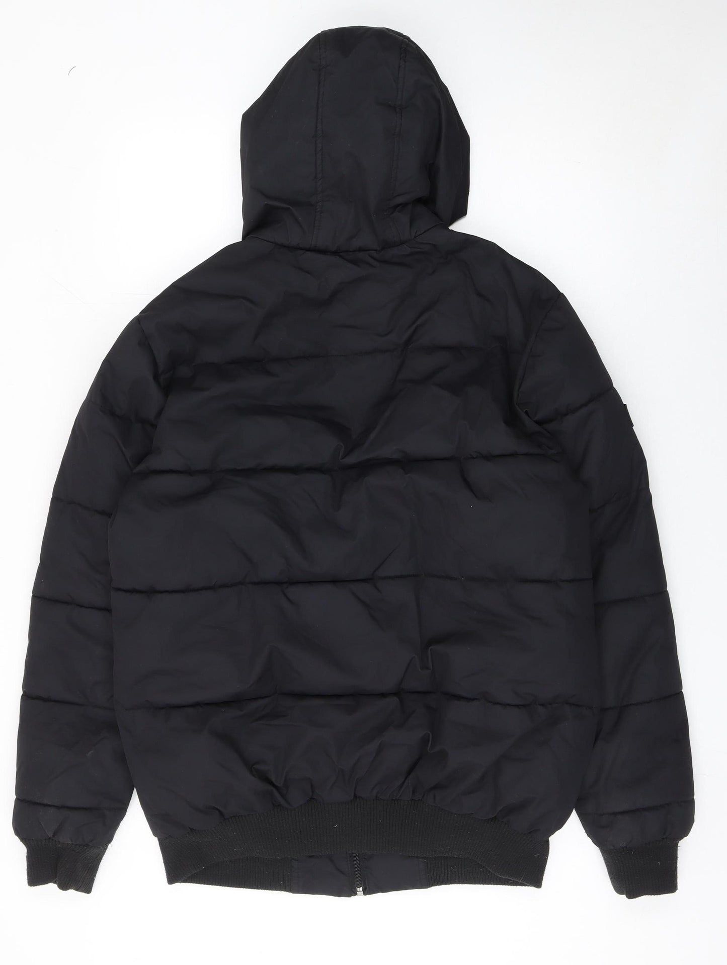 Cropp Men’s Black Puffer Hooded Winter Jacket Size M