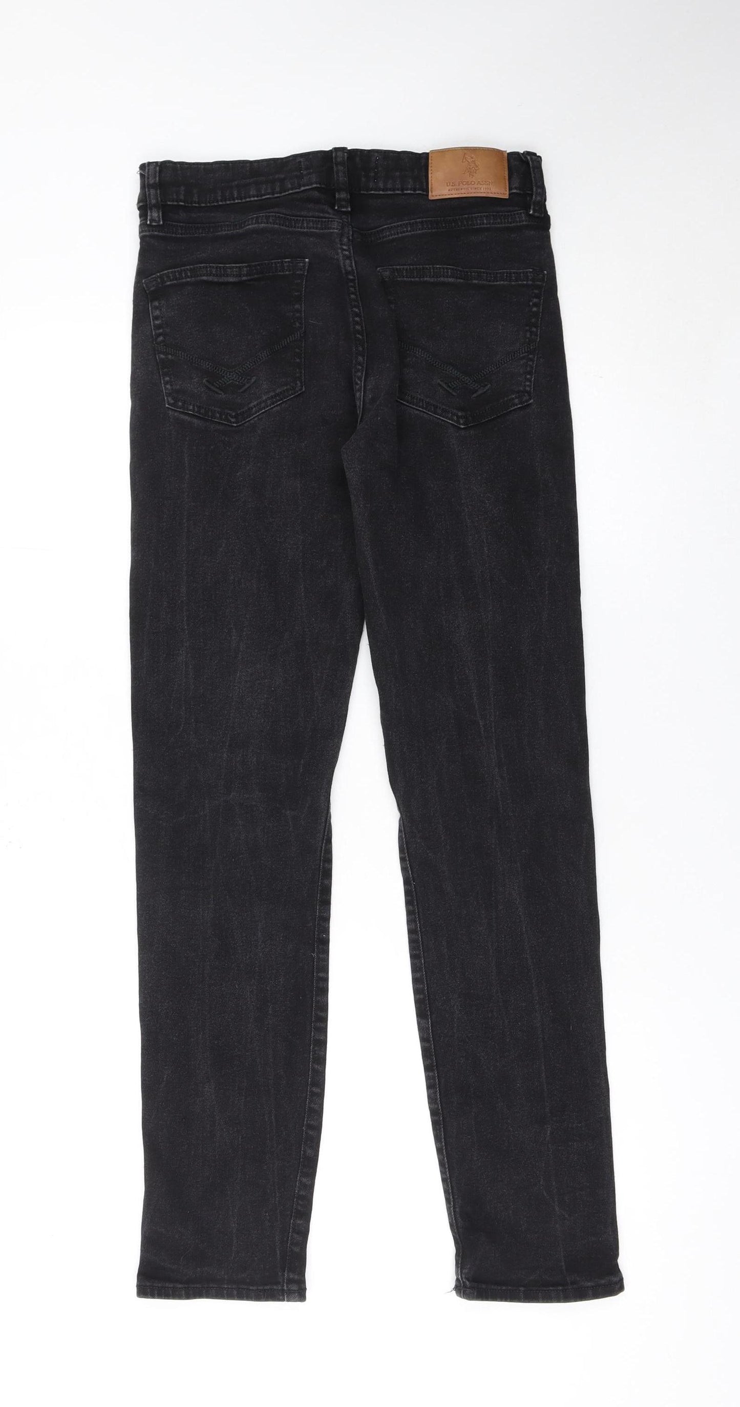 U.S. Polo Assn. Men's Black Slim Fit Jeans 30R Dark Wash Denim