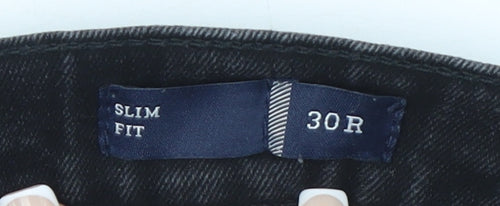 U.S. Polo Assn. Men's Black Slim Fit Jeans 30R Dark Wash Denim