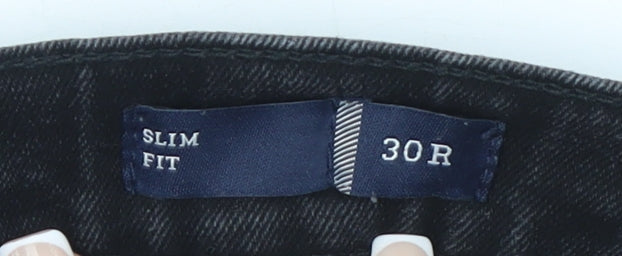 U.S. Polo Assn. Men's Black Slim Fit Jeans 30R Dark Wash Denim