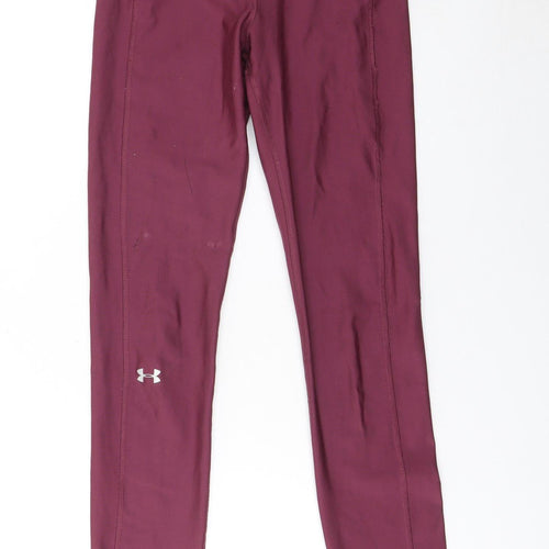 Under Armour Womens Purple Compression Leggings Small HeatGear