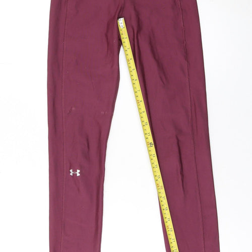 Under Armour Womens Purple Compression Leggings Small HeatGear
