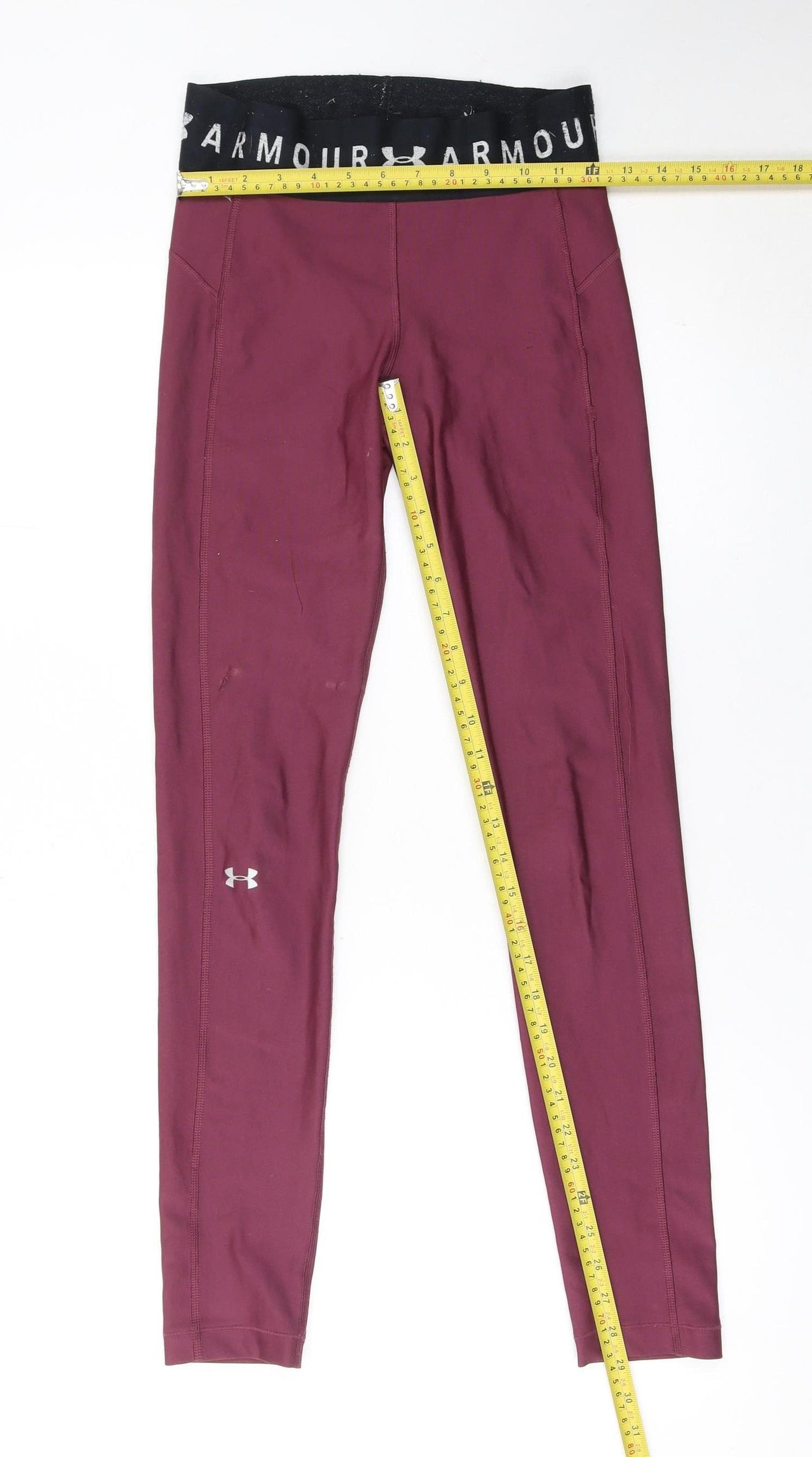 Under Armour Womens Purple Compression Leggings Small HeatGear