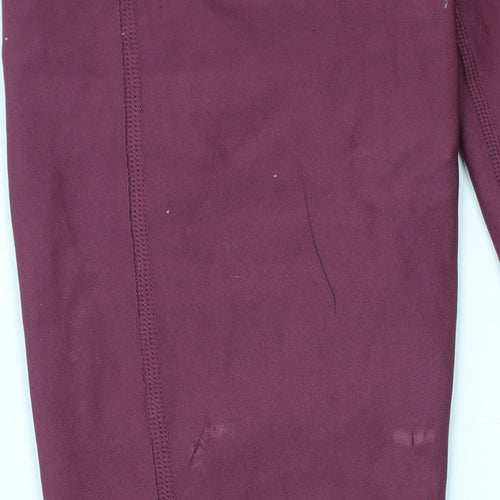 Under Armour Womens Purple Compression Leggings Small HeatGear