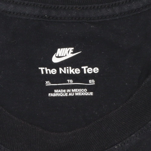 Nike Men's Black XL Graphic Sports Crew Neck Cotton T-Shirt