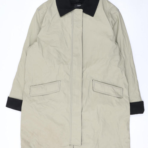 Dennis Basso Men's Beige Mid-Length Rain Coat Jacket M