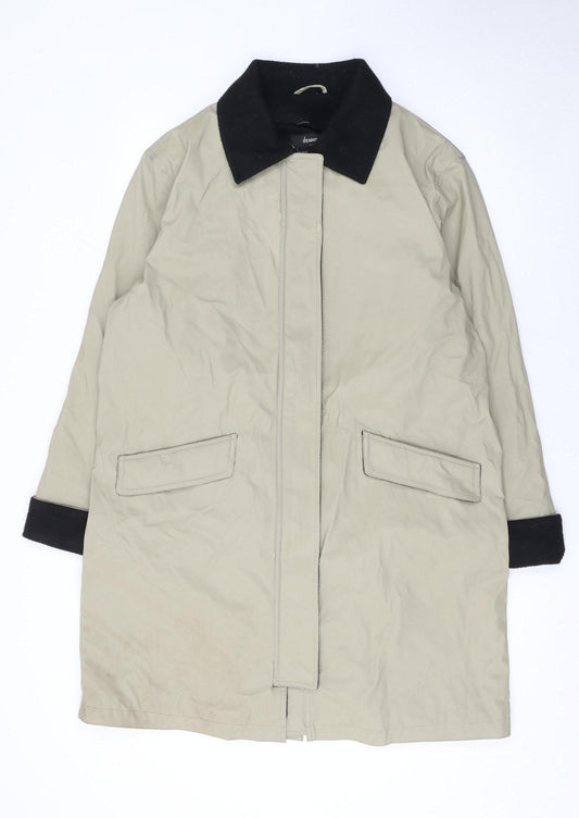 Dennis Basso Men's Beige Mid-Length Rain Coat Jacket M