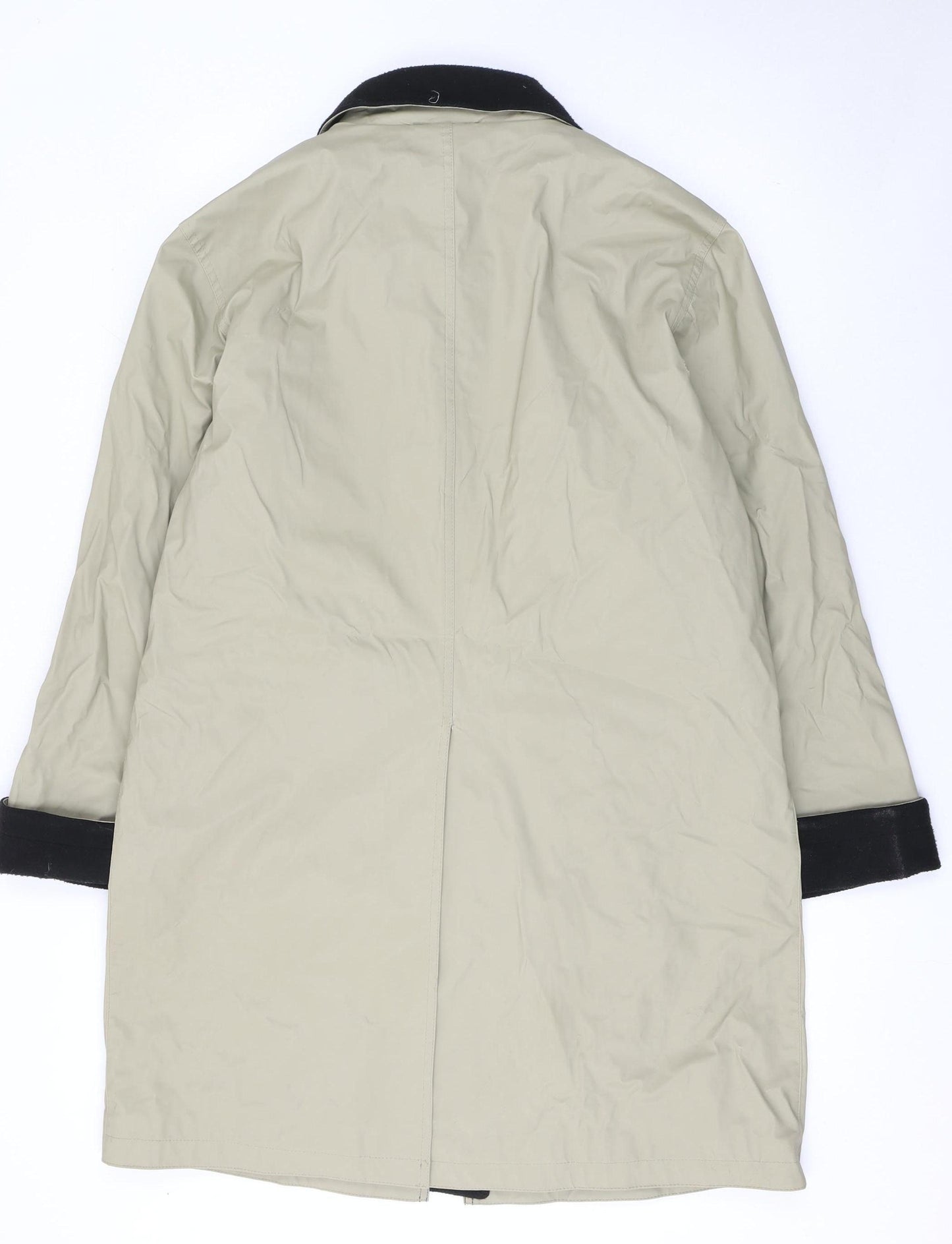 Dennis Basso Men's Beige Mid-Length Rain Coat Jacket M
