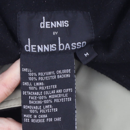 Dennis Basso Men's Beige Mid-Length Rain Coat Jacket M