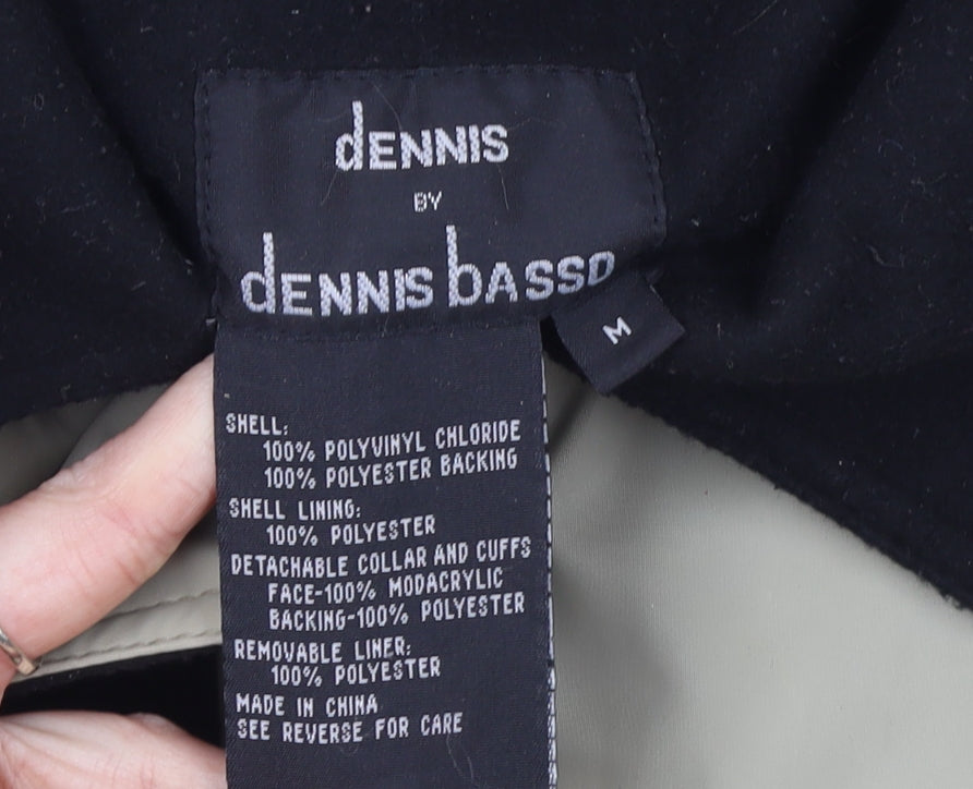 Dennis Basso Men's Beige Mid-Length Rain Coat Jacket M