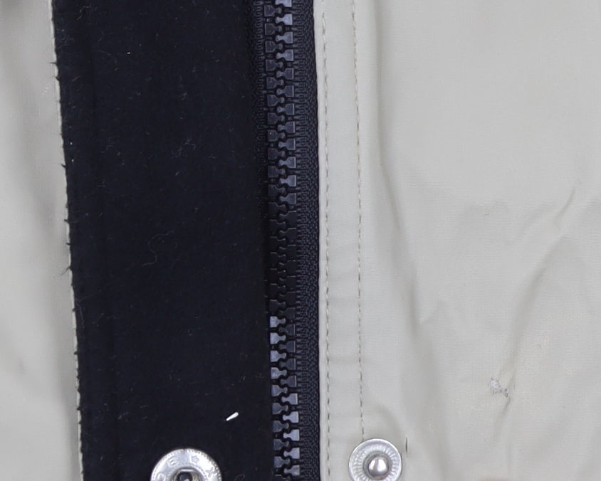 Dennis Basso Men's Beige Mid-Length Rain Coat Jacket M