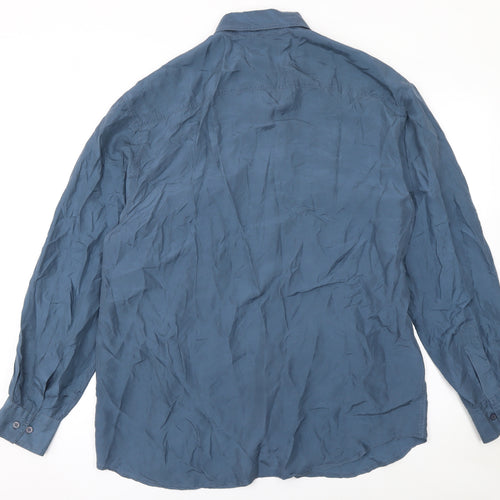 Classic Collection Women’s Blue Cotton Button-Up Shirt Size 12