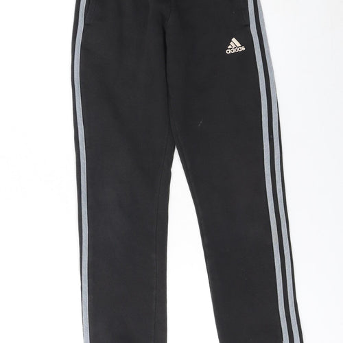 Adidas Men’s Black Jogger Trousers L with Logo Stripes