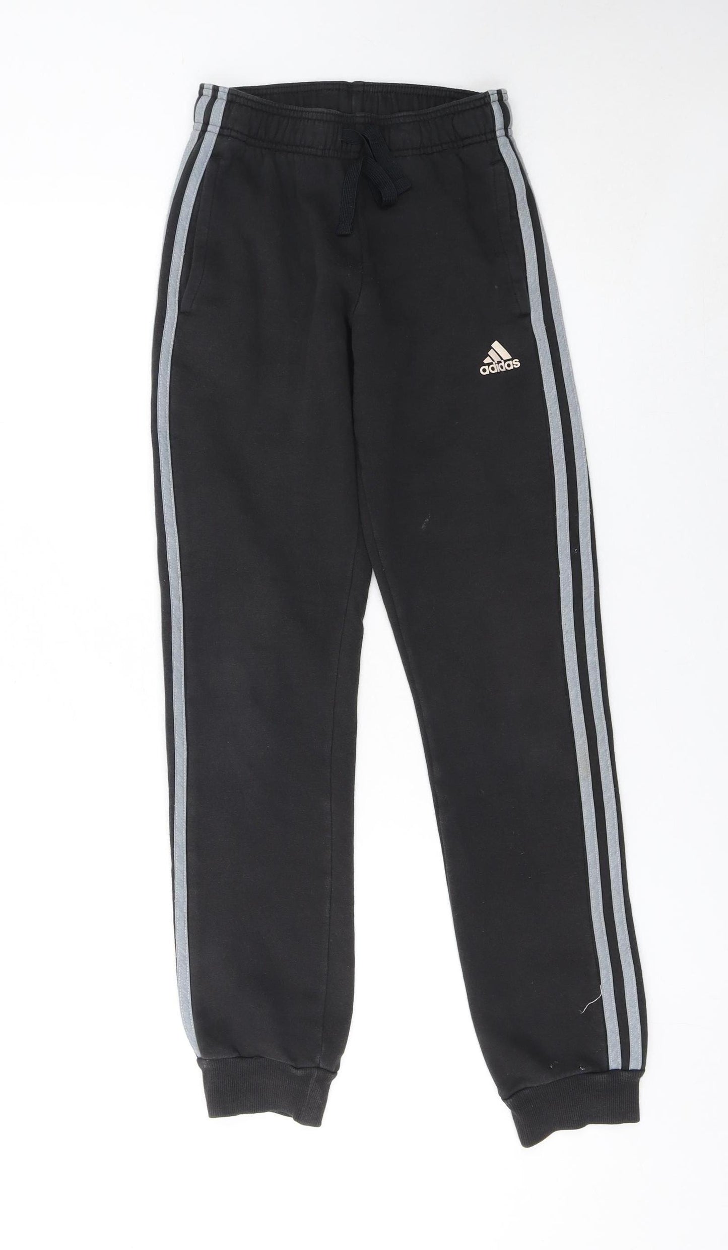 Adidas Men’s Black Jogger Trousers L with Logo Stripes