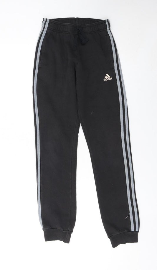 Adidas Men’s Black Jogger Trousers L with Logo Stripes