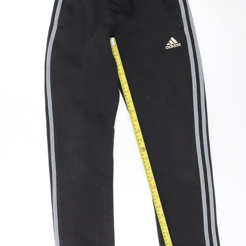 Adidas Men’s Black Jogger Trousers L with Logo Stripes