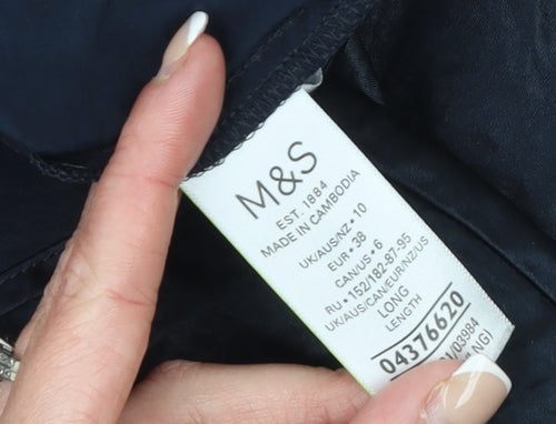 Marks and Spencer Womens Blue A-Line Long Skirt Size 10