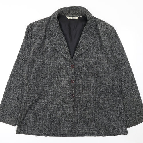 Miss Sukhmani of London Women's Grey Size 16 Classic Tweed Suit Jacket