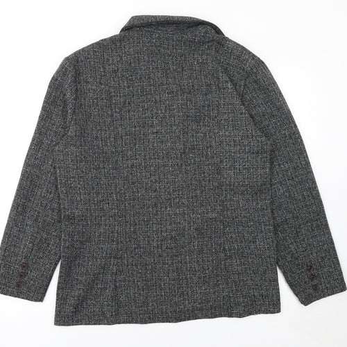 Miss Sukhmani of London Women's Grey Size 16 Classic Tweed Suit Jacket