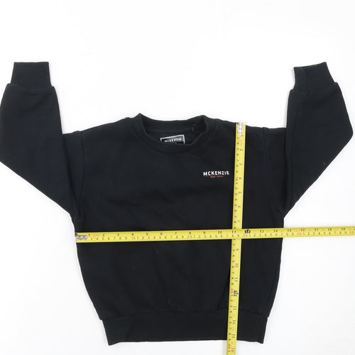 McKenzie Boys Black Crew Neck Pullover Sweatshirt 5-6 Years