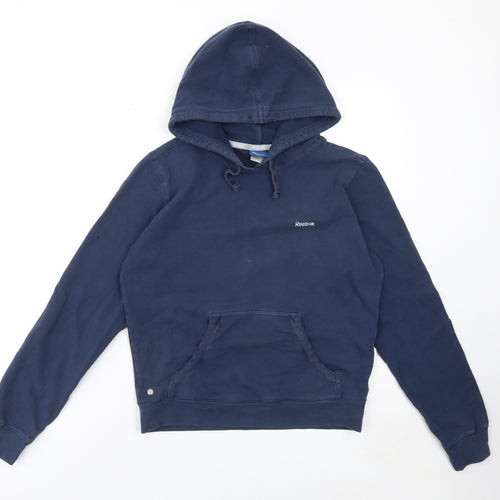 Reebok Women's Navy Pullover Hoodie Size 10 Cotton Blend