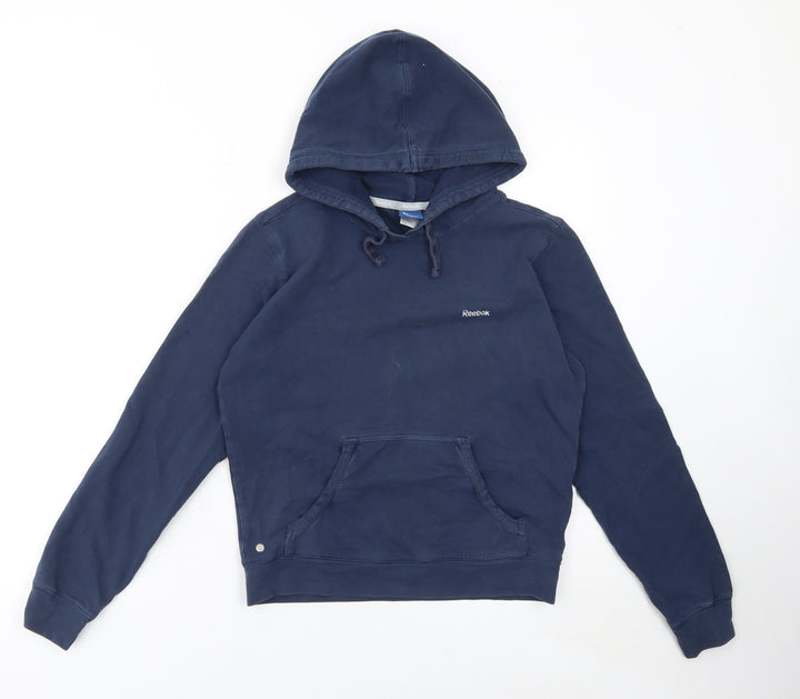 Reebok Women's Navy Pullover Hoodie Size 10 Cotton Blend