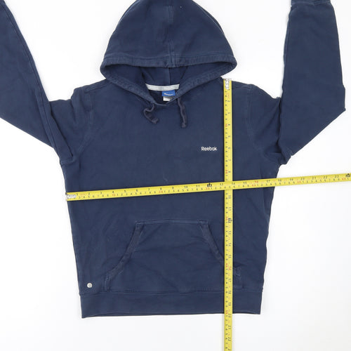 Reebok Women's Navy Pullover Hoodie Size 10 Cotton Blend