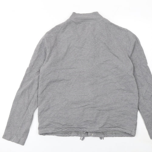 Folk Womens Grey Basic Jacket Size 10 Cotton Snap Sportswear