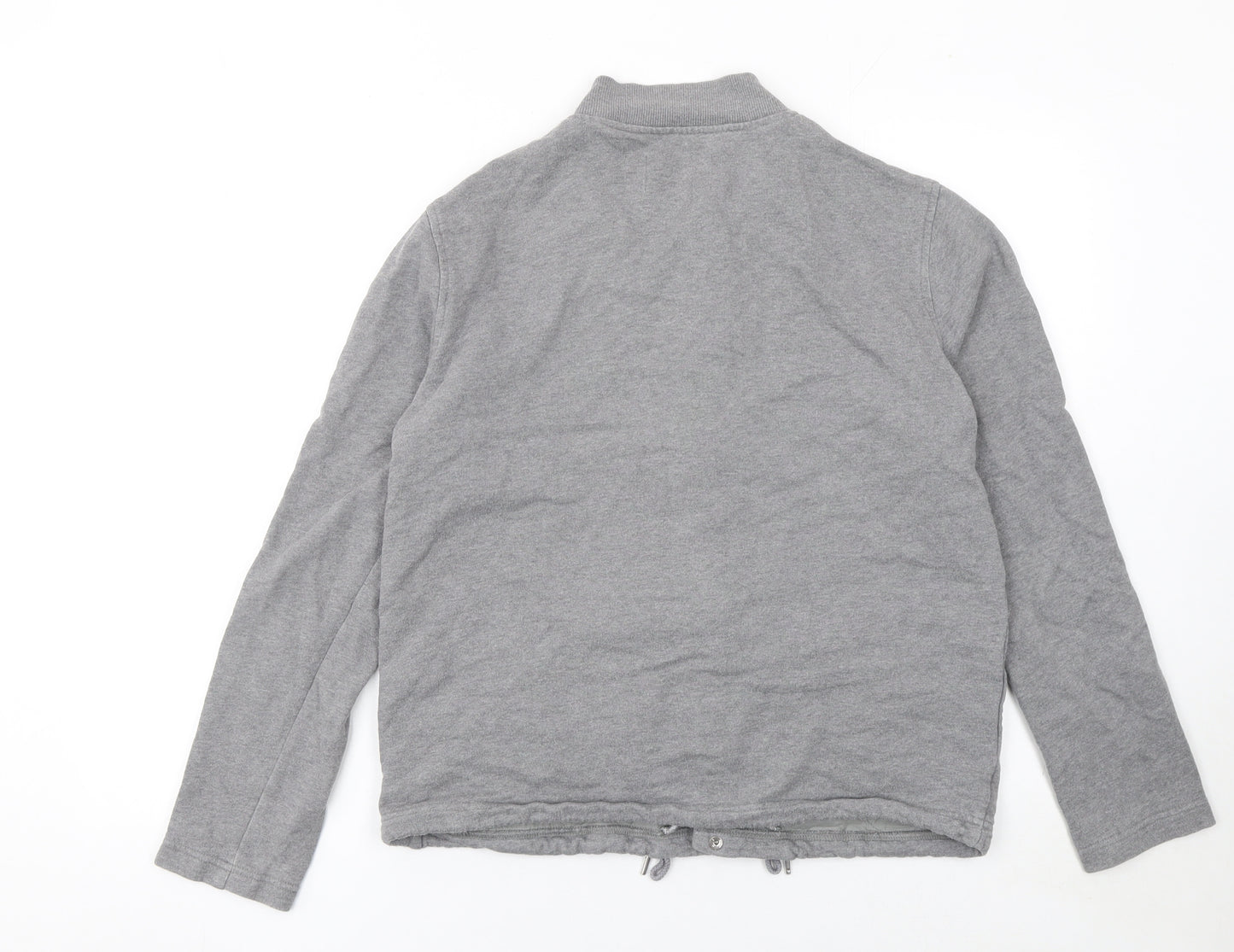 Folk Womens Grey Basic Jacket Size 10 Cotton Snap Sportswear