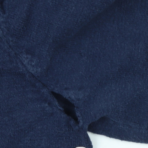 Fat Face Women's Blue 1/2 Zip Cotton Wool Jumper Size S