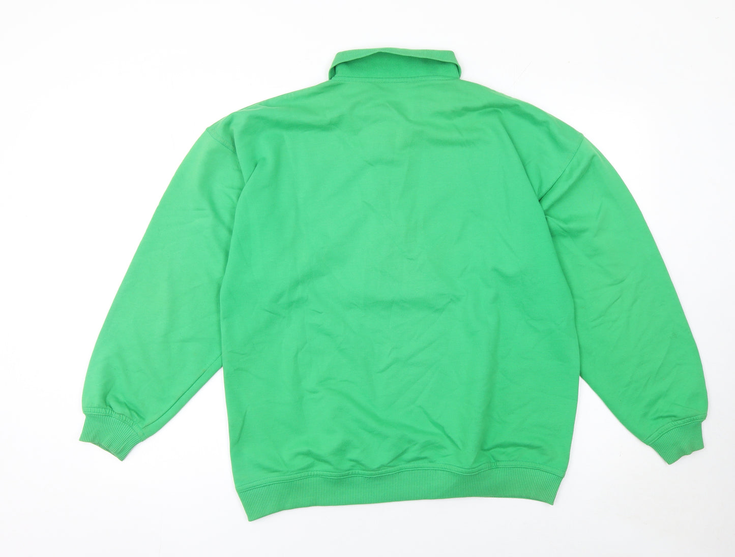 Dash Men's Green Long Sleeve Polo Shirt Size S Cotton Blend