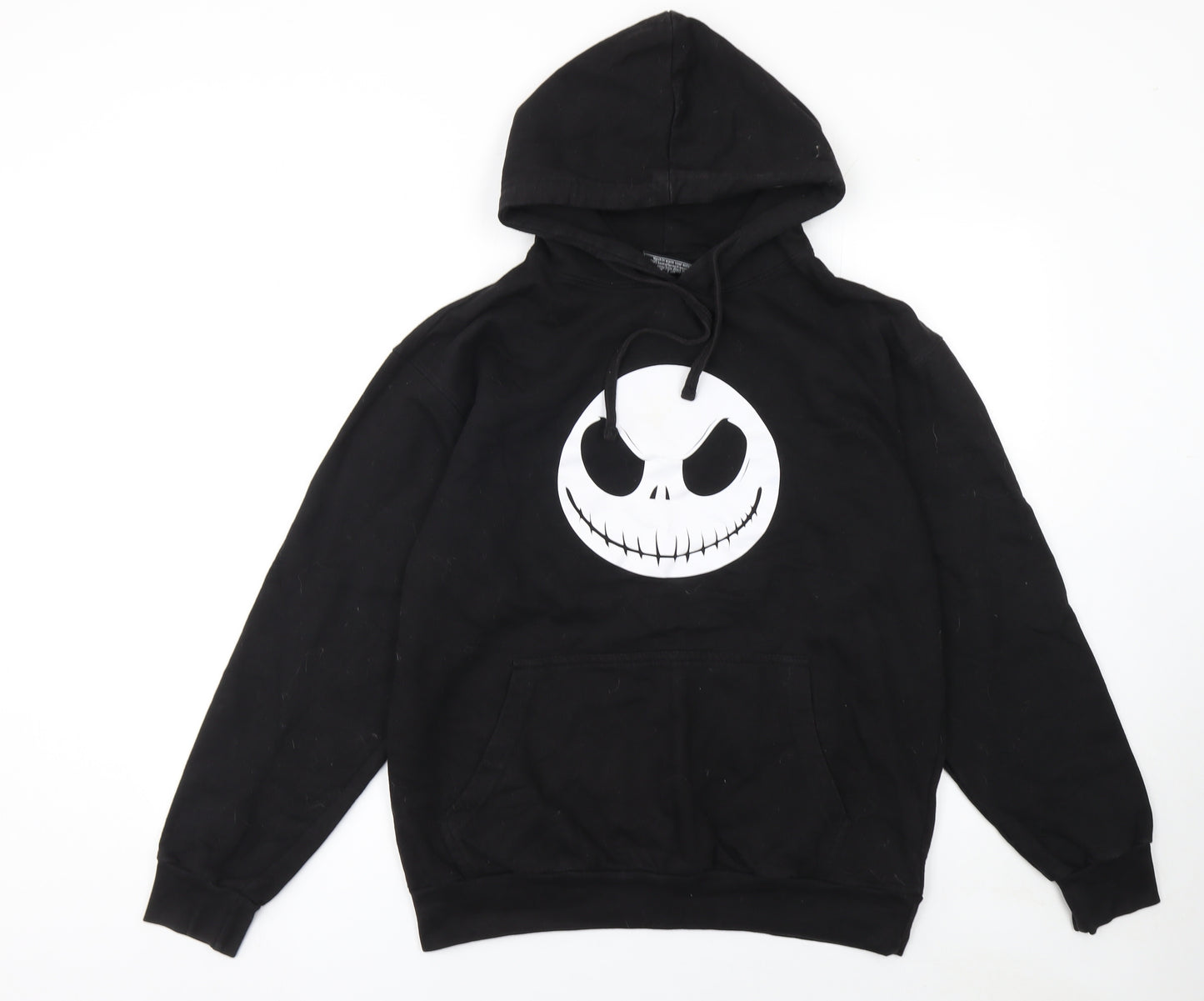 DE-LUX Men's Black Halloween Pullover Hoodie Size L Cotton Blend