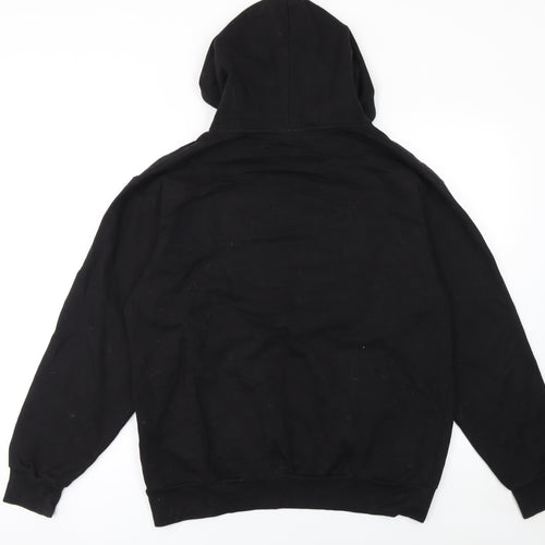 DE-LUX Men's Black Halloween Pullover Hoodie Size L Cotton Blend