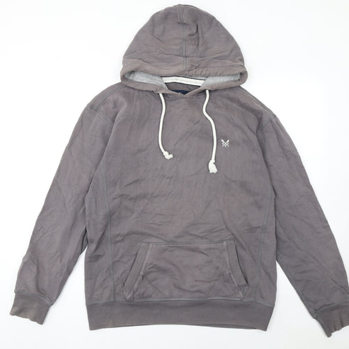Crew Clothing Co. Men's Grey Small Pullover Cotton Hoodie