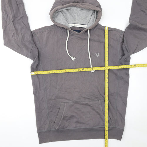 Crew Clothing Co. Men's Grey Small Pullover Cotton Hoodie